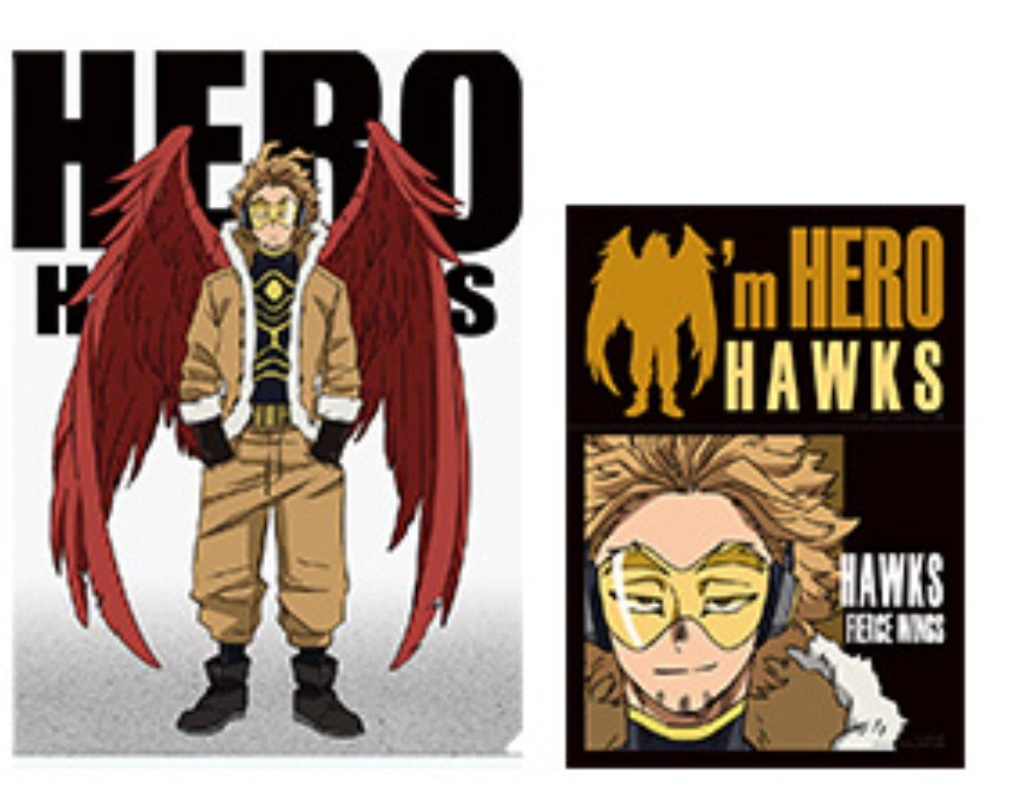 MY HERO ACADEMIA Ichiban Kuji HEROES VS VILAINS CLEAR FILE+STICKER (I) HAWKS