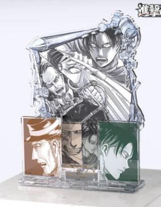 (JAPAN EXCLUSIVE) ATTACK ON TITAN LIMITED MEMORIAL SERIES BIG ACRYLIC STAND LEVI VS KENNY
