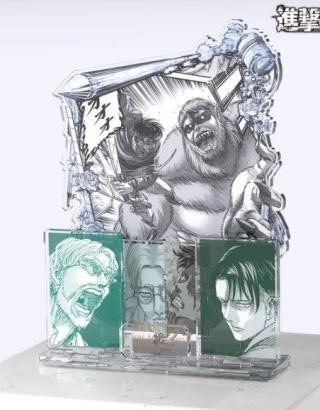 (JAPAN EXCLUSIVE) ATTACK ON TITAN LIMITED MEMORIAL SERIES BIG ACRYLIC STAND LEVI VS ZEKE