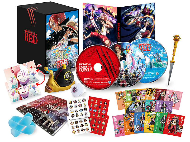 JAPAN EXCLUSIVE ONE PIECE FILM RED BLU-RAY 4K DELUXE LIMITED COLLECTOR  EDITION DENDEN MUSHI