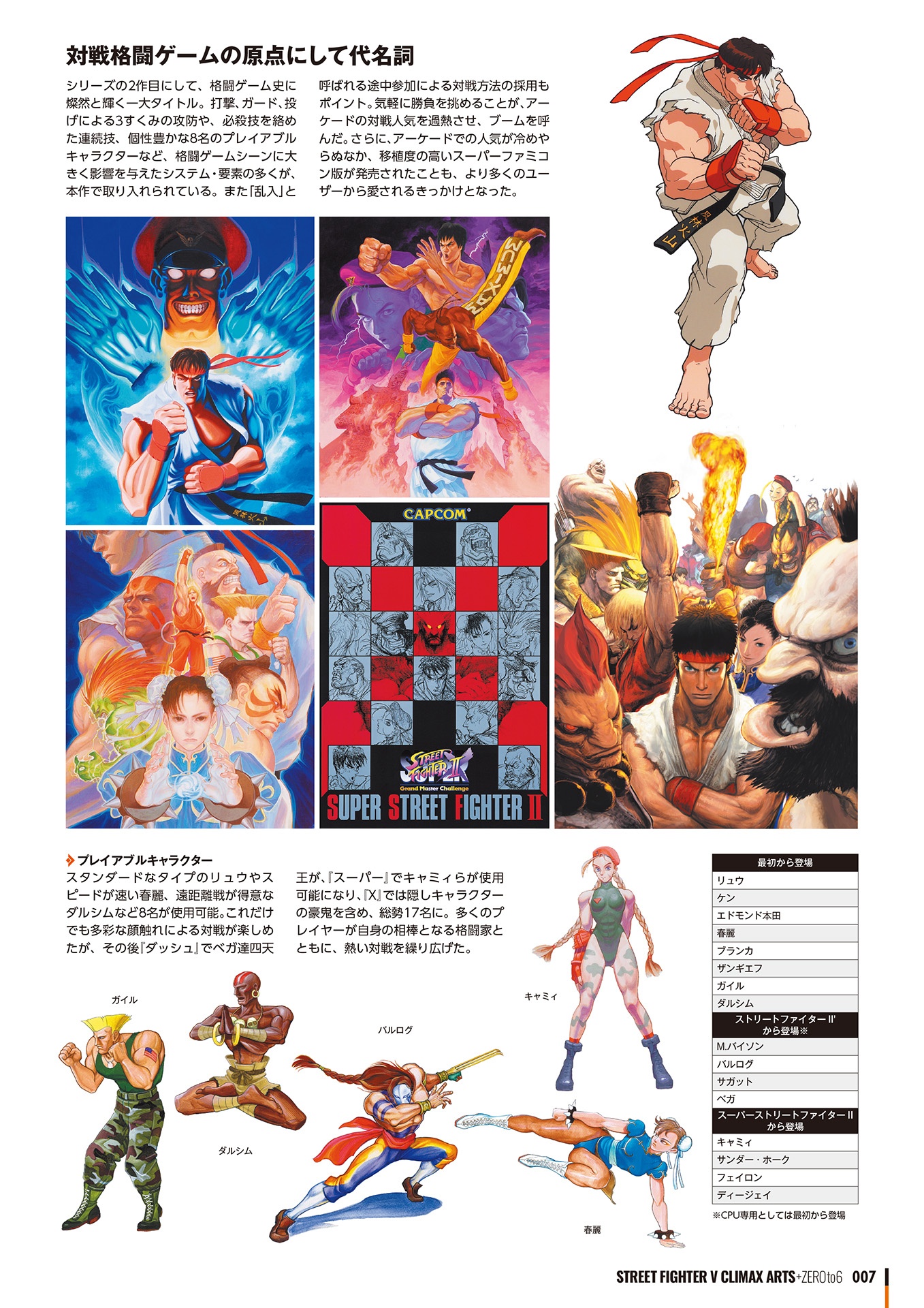 Street Fighter V 5 Climax Arts + Zero to 6 Art Book