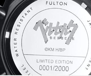 JAPAN EXCLUSIVE MONTRE BERSERK CHRONOGRAPH EDITION LIMITEE 2000 EXEMPLAIRES